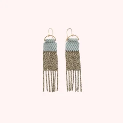 Best Betsy & Iya Curtain Earrings in Blue Grey