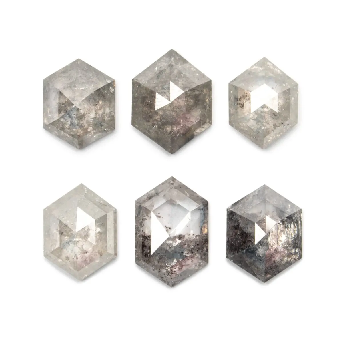 Fashion Betsy & Iya Dea Ring - Hexagon Salt & Pepper Diamond Ring