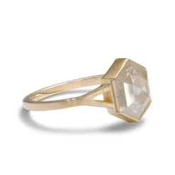Fashion Betsy & Iya Dea Ring - Hexagon Salt & Pepper Diamond Ring