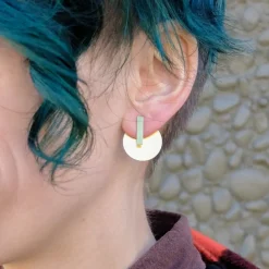 New Betsy & Iya Dual Shape Ear Jacket Earrings