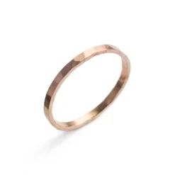 Clearance Betsy & Iya Faceted Solid Gold stacker ring