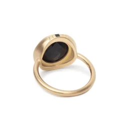 New Betsy & Iya Flos Ring - Black Jasper