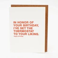 Fashion Betsy & Iya In Honor of Your Birthday Thermostat Card