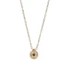 Hot Betsy & Iya Mollis Necklace - 14k Gold Diamond Circle Pendant
