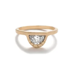 Online Betsy & Iya Omnia Ring - Half-Moon Diamond in 14k Gold