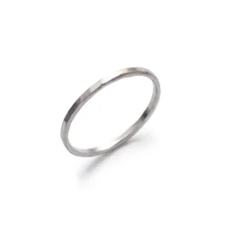 Hot Betsy & Iya Recast Faceted Sterling Silver stacker ring