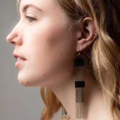 Online Betsy & Iya Silo Earrings in Black