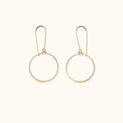 Fashion Betsy & Iya Single Circle Earrings in Gold