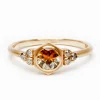 Sale Betsy & Iya Sol ring - Kaleidoscope Sapphire/Salt & Pepper Diamonds