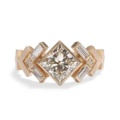Outlet Betsy & Iya Uro Ring - 14k Gold Geometric Diamond Ring