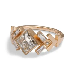 Outlet Betsy & Iya Uro Ring - 14k Gold Geometric Diamond Ring