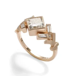 Outlet Betsy & Iya Uro Ring - 14k Gold Geometric Diamond Ring